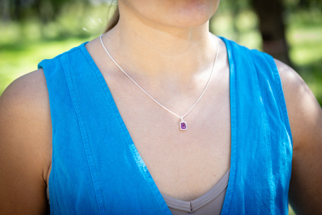 cremation jewelry amethyst for ashes of people and pets