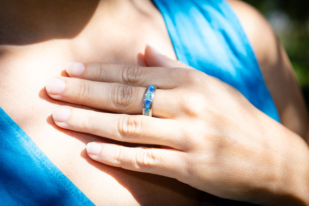 stainless steel cremation ring