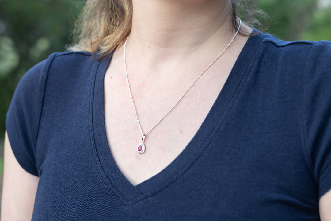 petite bedazzled cremation pendant