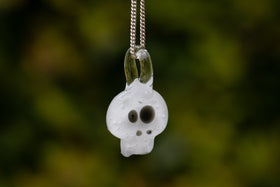 cremation ghost pendant with ash