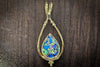 Double Spade Memorial Pendant with Cremation Ashes