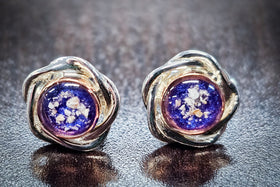 cremation earrings with rose gold