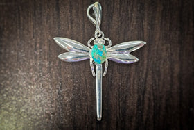 dragonfly opal pendant