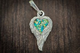 angel wing with cremation ash