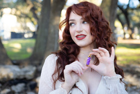 amethyst keepsake pendant
