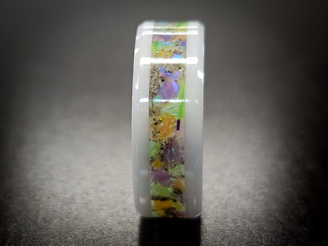 ceramic ring lavender lime