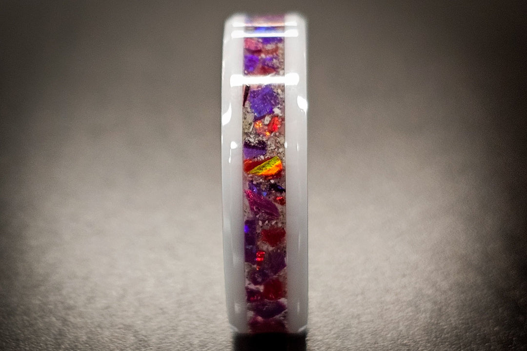 ceramic ring purple magenta