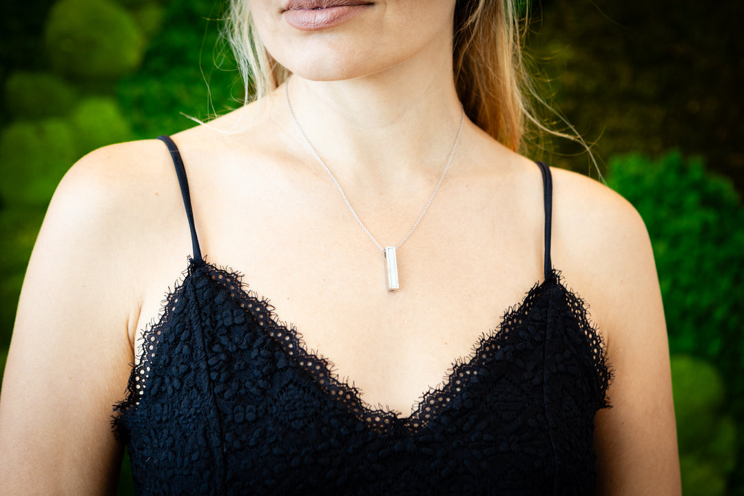engraved opal bar for cremation ash