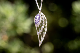angel wing with cremation ash