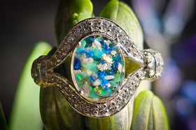 lime and blue