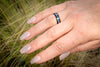 Titanium Carbide Cremation Rings with Ashes