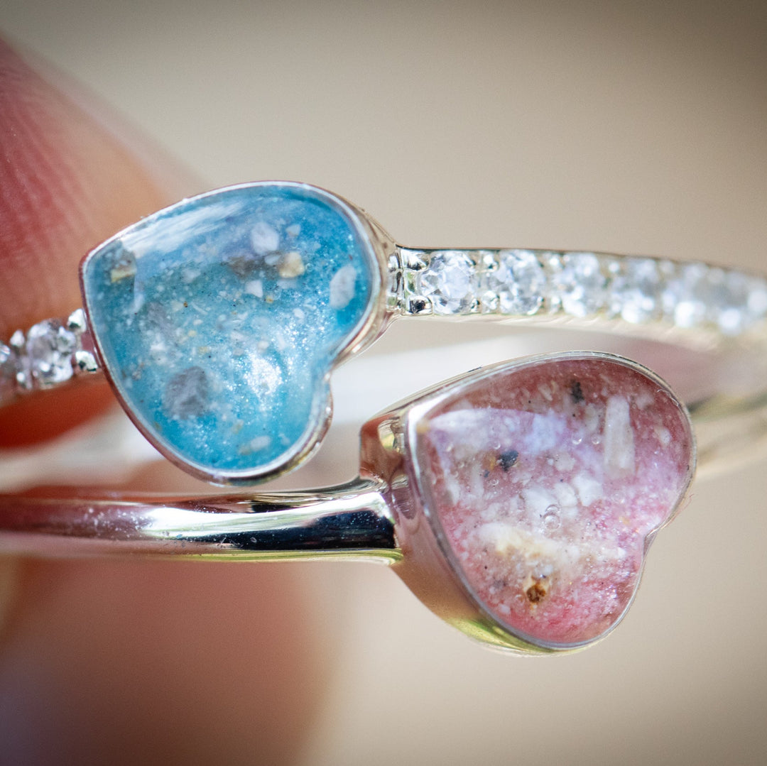 ring with cremation ash