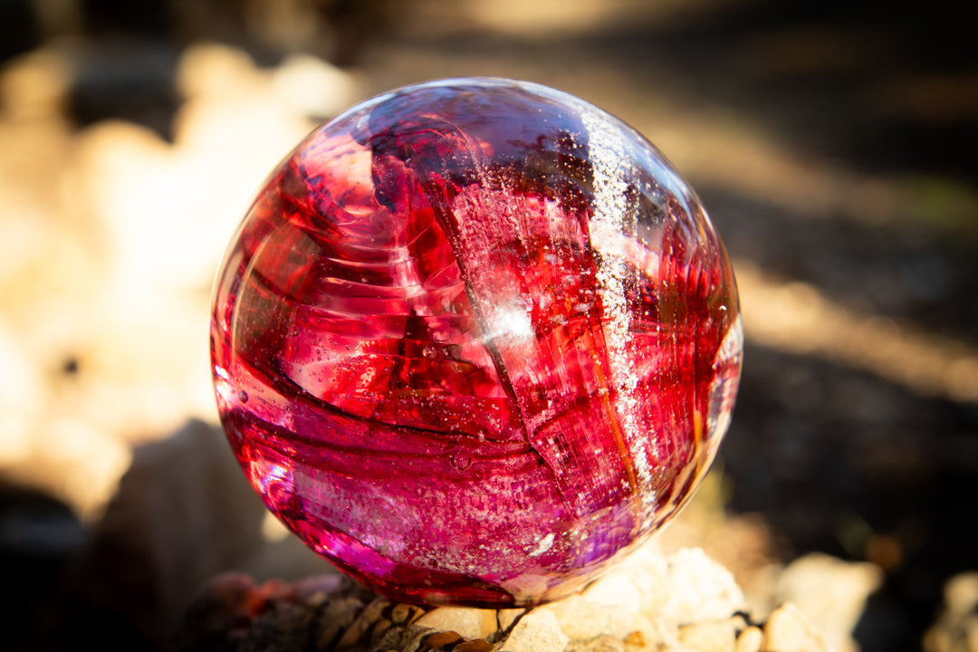 cremation glass with ashes from pets and people