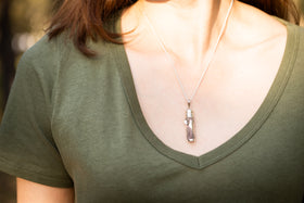 cremation ash pendant with ash