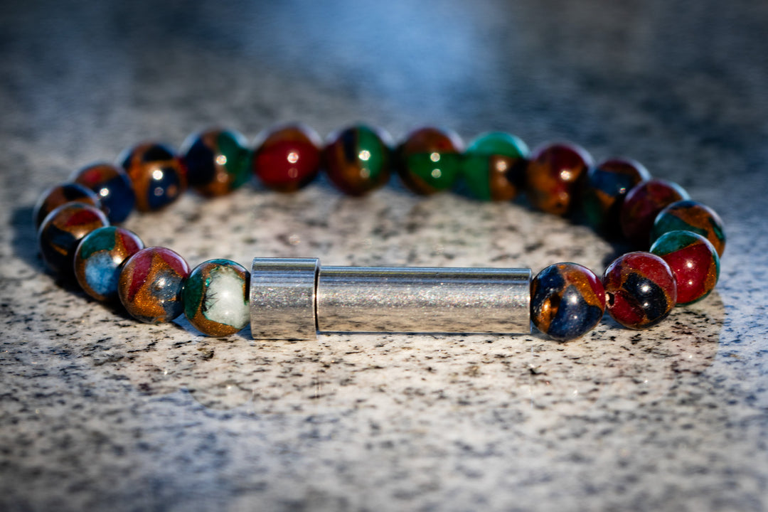 mosaic jasper cremation bracelet
