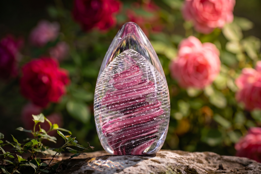 cremation glass egg