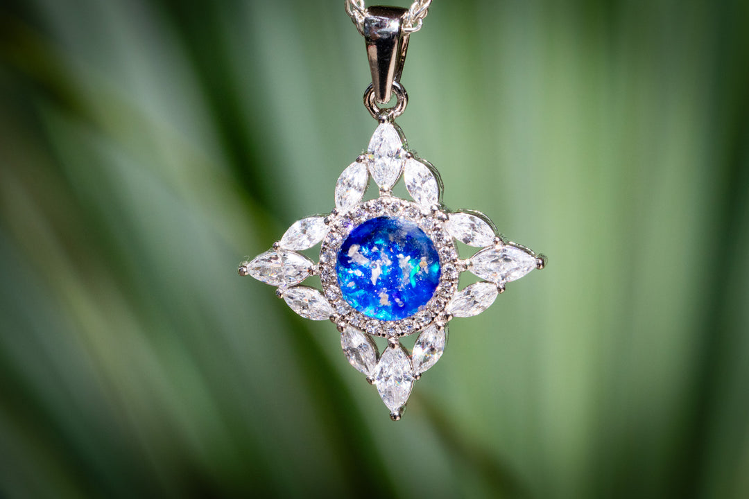 cremation necklace with ash