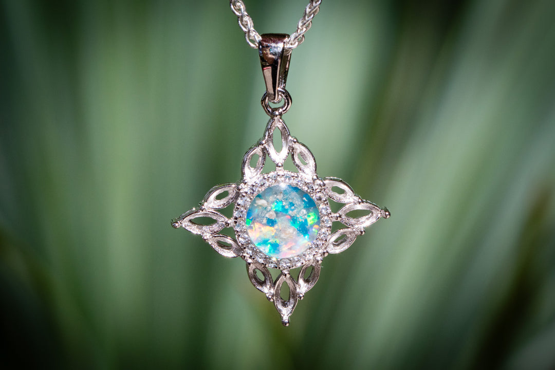 cremation necklace with ash