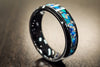 Titanium Carbide Cremation Rings with Ashes