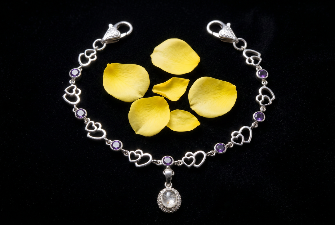 heart bracelet cremation charm