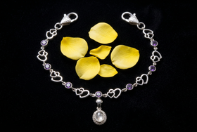 heart bracelet cremation charm