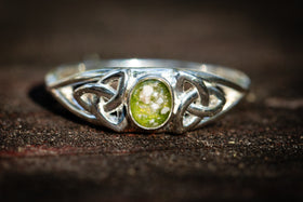 celtic ring with cremation ash