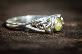 celtic ring with cremation ash