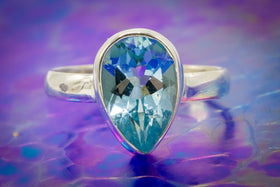 cremation ring blue topaz