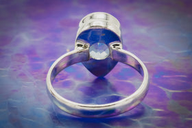 amethyst ring with cremation ash