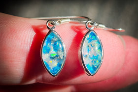 diamond marquee earring with cremation ash