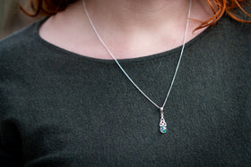 triquetra pendant with cremation ash