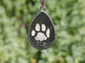 engravable cat pendant back