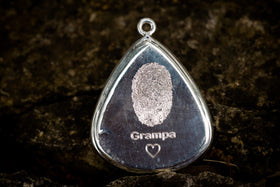 crazy lace engravable pendant with fingerprint engraving