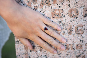 garnet cremation ring