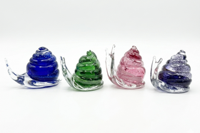 glass snail with ash