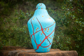 keepsake urn on stone