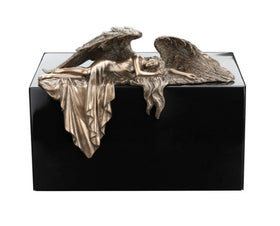 Stainless Steel Guardian Angel Memorial Keepsake Urn