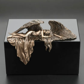 Stainless Steel Guardian Angel Memorial Keepsake Urn