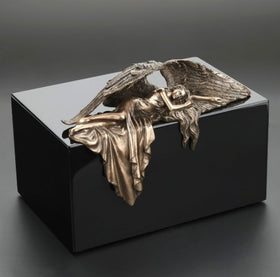 Stainless Steel Guardian Angel Memorial Keepsake Urn