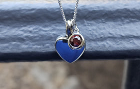 birthstone charm with ash