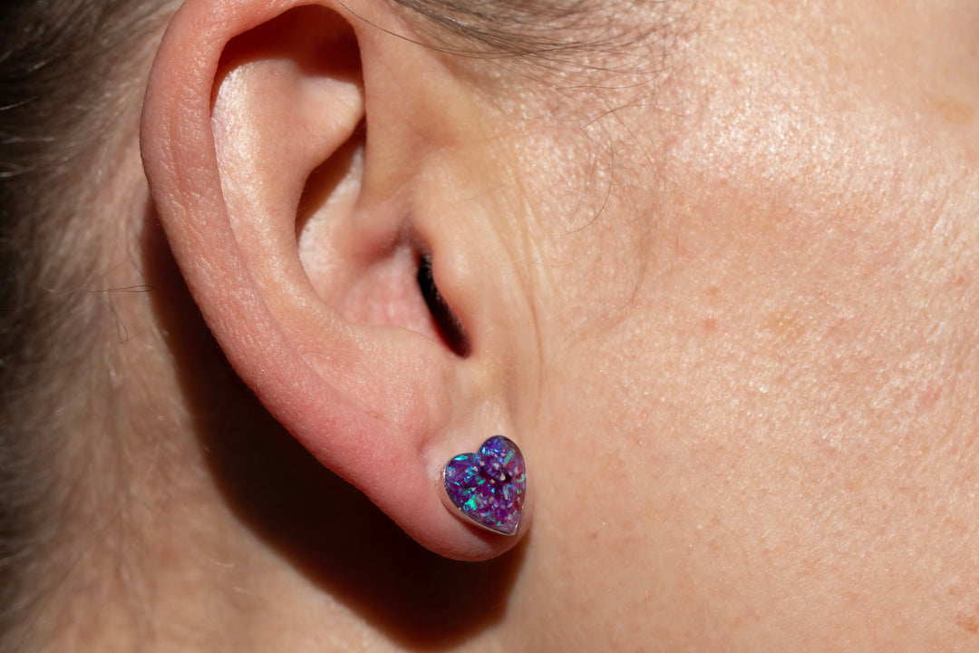 heart stud earring