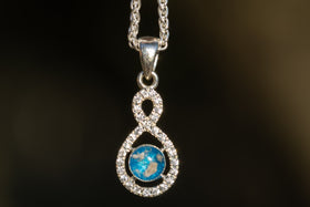 infinity pendant cremation ash