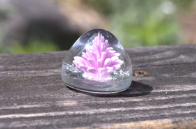 Lilac Glass Sculpture with Infused Cremains