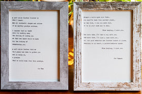memorial poem hand typed