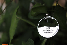 cremation ashes pendant ocean wave with inscription