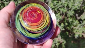 Rainbow Bridge Swirl with Cremation Ash