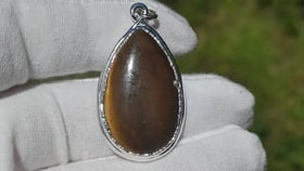 tiger eye engravable pendant