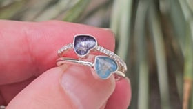 double heart ring