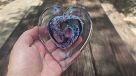 heart with cremation ash