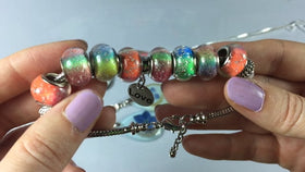Rainbow's Bridge Bracelet with 8 Infused Beads
